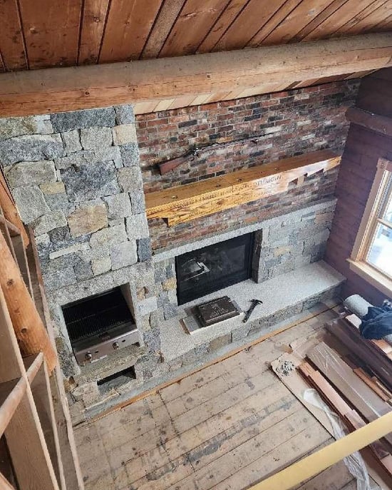 CT Blend Roughly Squares & Rectangles and Brick Fireplace