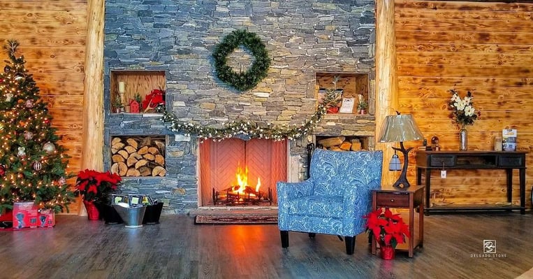 American Mist fireplace stone