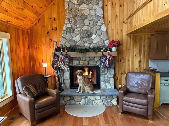 Old New England Rounds Interior Fireplace