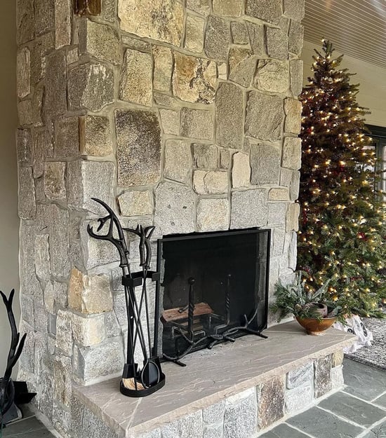Harbor Mist Roughly Squares & Rectangles Interior Fireplace