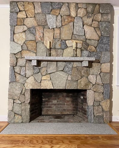 Connecticut blend mosaic fireplace redesign