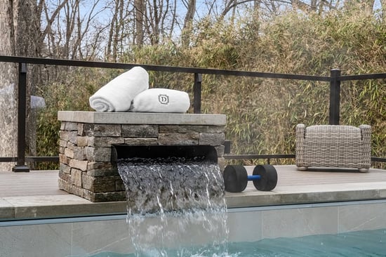 Sterling Tan Ledge Waterfall Backdrop