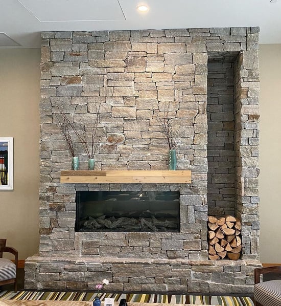 Spruce Mountain Ashlar fireplace stone