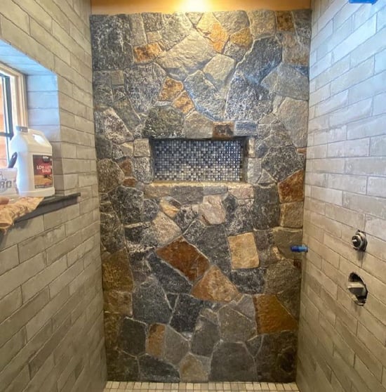 Connecticut Blend Mosaic shower wall