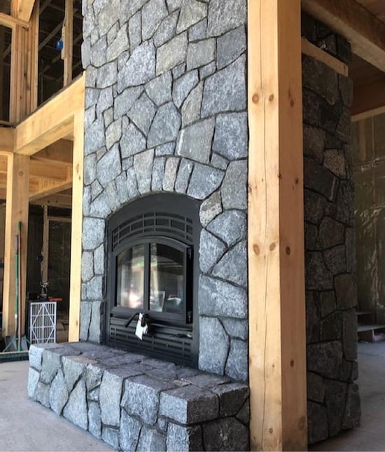 Greenwich Blue Mosaic Fireplace