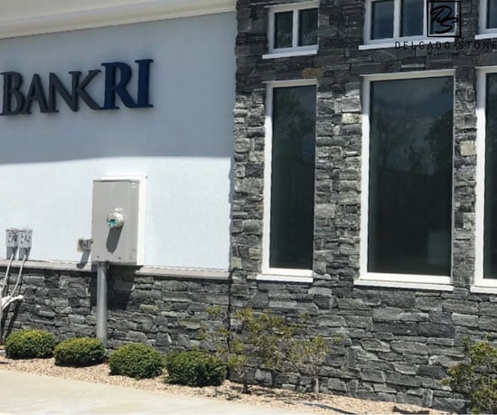 American Mist Ashlar Natural Stone Veneer Exterior Commercial Design 