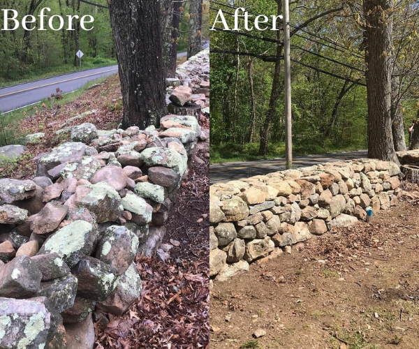 Native Fieldstone wall