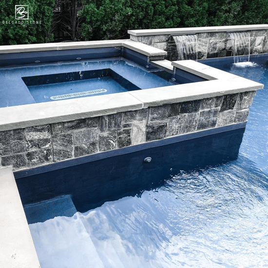 Black Ash Roughly Square & Rectangles Pool & Spa