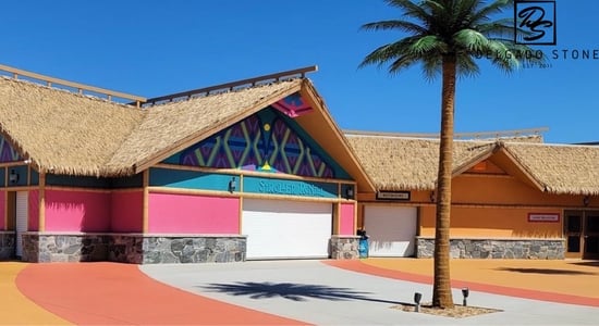 Black Ash Mosaic Commercial Exterior Design 