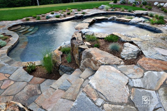 Colonial Tan Split Flagstone Pool/Spa