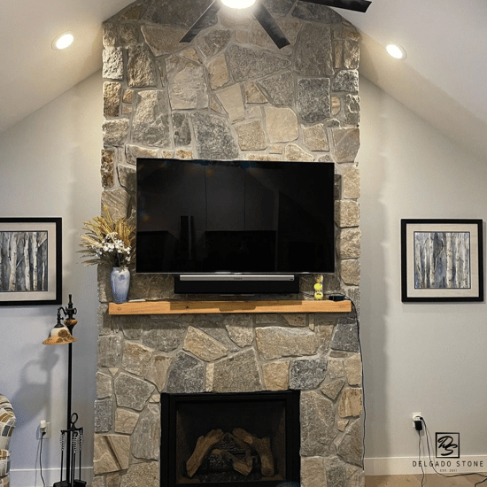 CT Blend Mosaic Interior Fireplace with TV