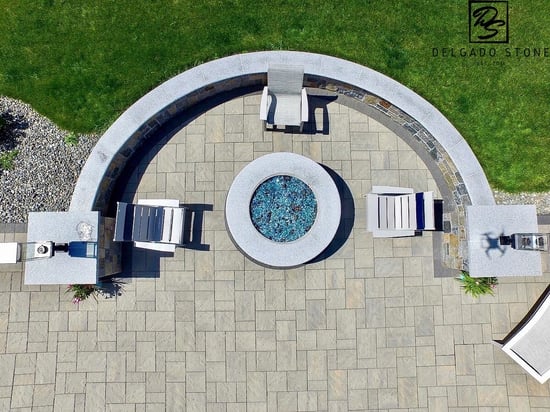 CT Blend Roughly Squares & Rectangles Firepit and Accent/Seating Wall