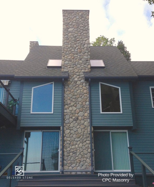 Copy of Cedar Creek River Rounds Natural Stone Chimney