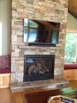 Interior Stone Fireplace