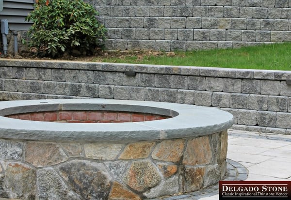 4 Small Stone Veneer Projects With A, Stone Veneer Fire Pit