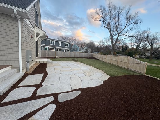 Dusty Rose Sawn Flagstone Patio