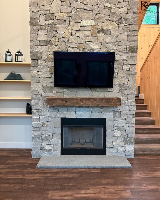 Fitzwilliam Granite Ashlar Natural Stone Fireplace