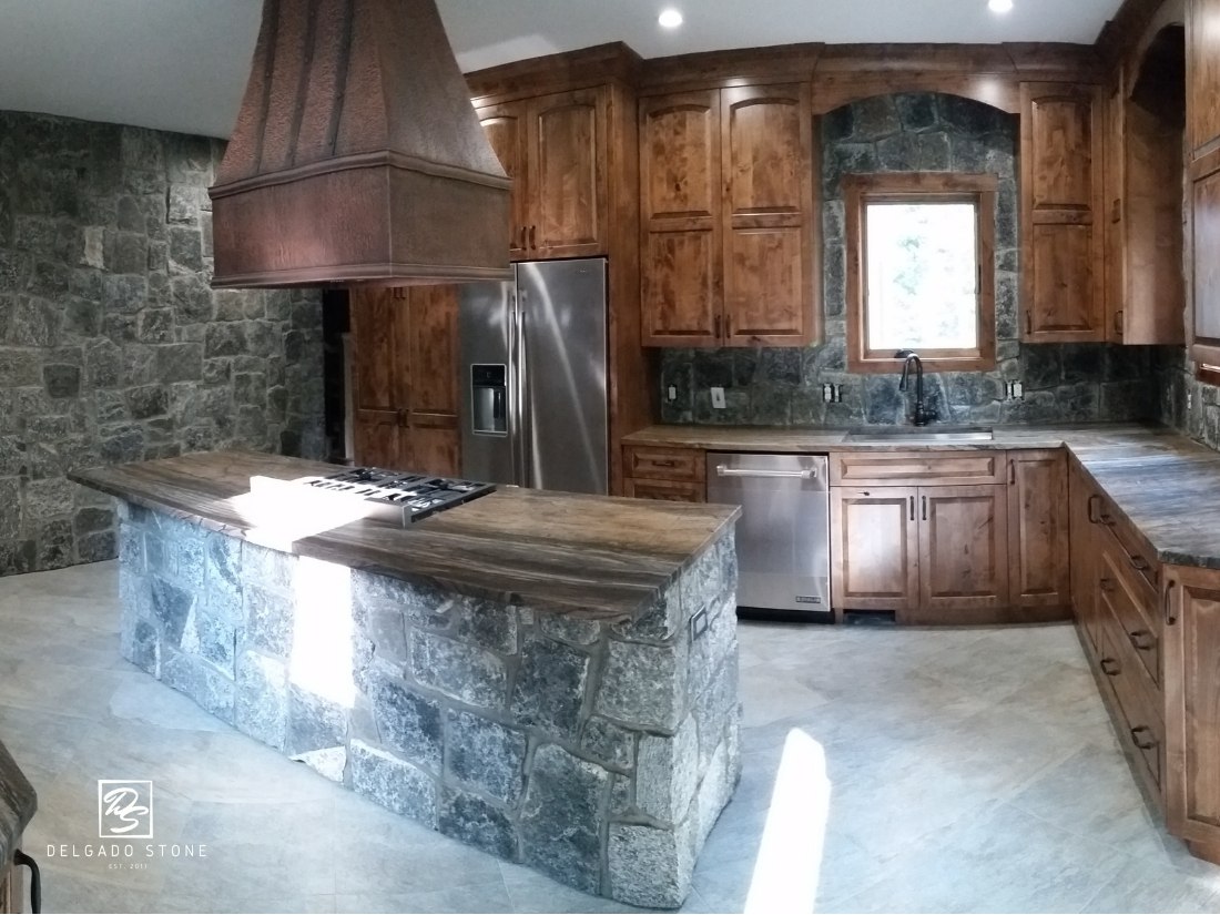 Greenwich Blue Squares and Rectangles Kitchen
