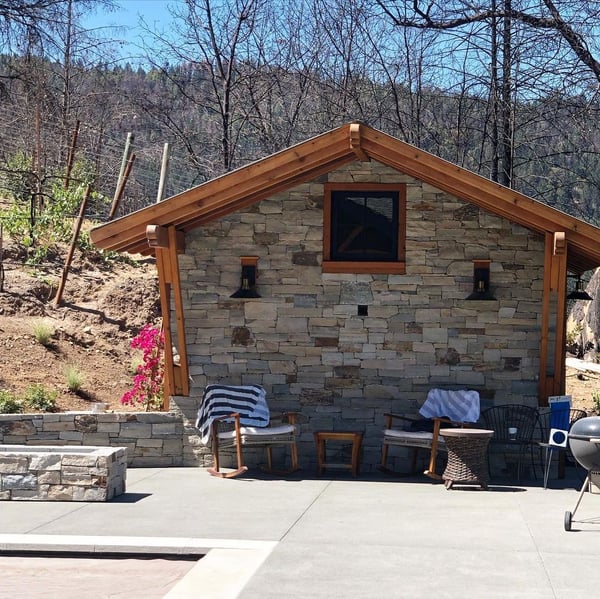 Sterling Tan Ashlar Pool House