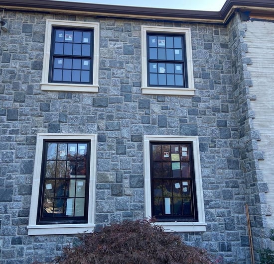 Home Construction covered in natural stone