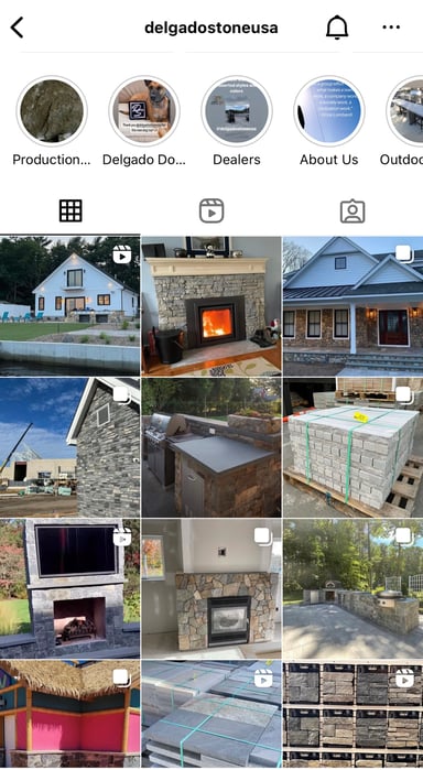 natural stone projects featured on Instagram