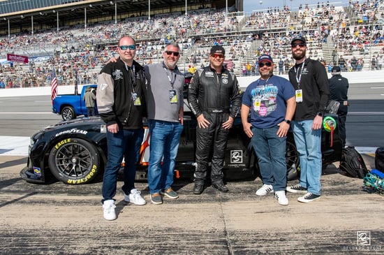 Delgado Stone team with BJ McLeod/Live Fast Motor Sports at Ambetter Health 400.