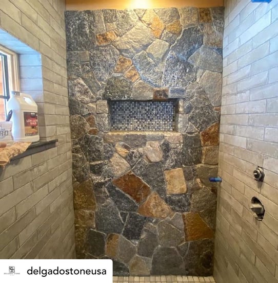 CT Blend Mosaic shower accent wall