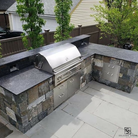 Outdoor kitchen featuring American Mist