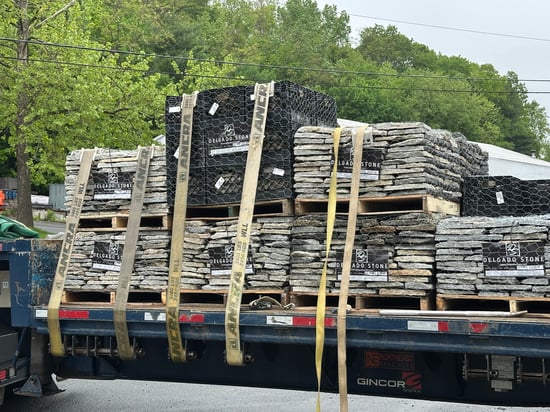 Delgado Stone materials loaded for shipment to Authorized Dealer