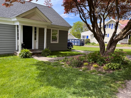 Before photo of Split Flagstone walkway