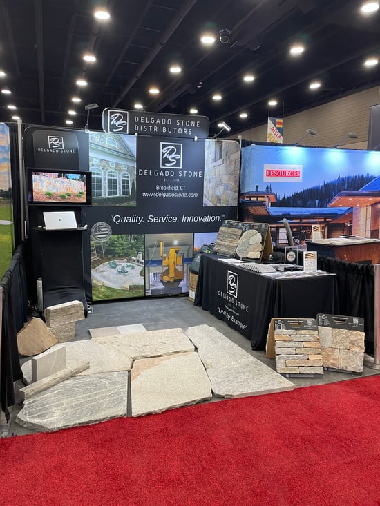 Delgado Stone booth at Hardscape North America 2023.