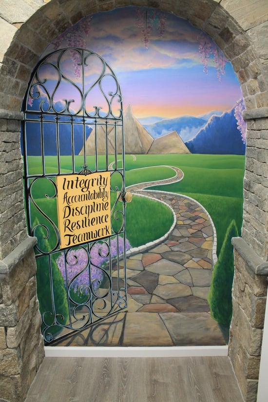 Delgado Stone mural by Michaela Penna