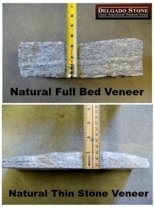 Thin stone v. Full bed veneer