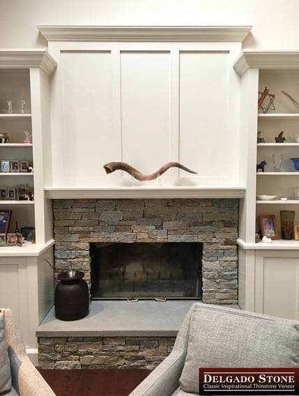 Natural Ledgestone Fireplace