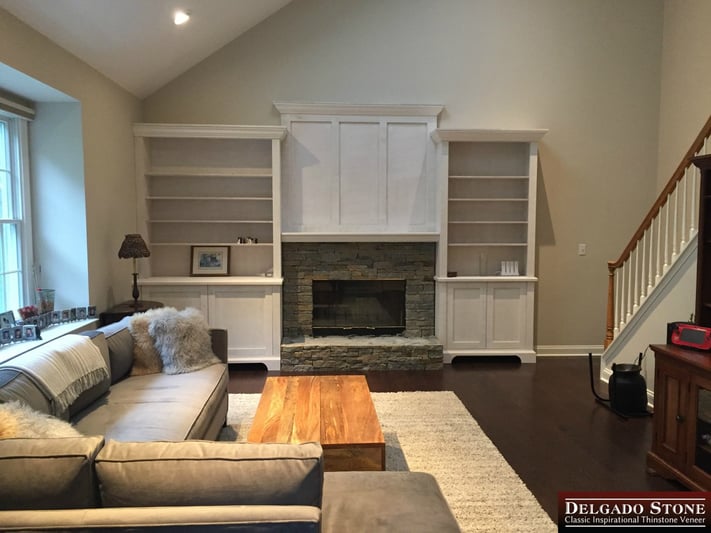 Natural Ledgestone Fireplace