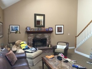 Old Brick Fireplace