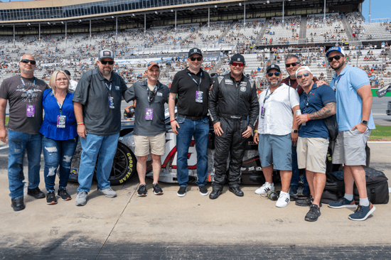 Delgado Stone, Authorized Dealers with BJ McLeod at Atlanta Motor Speedway.