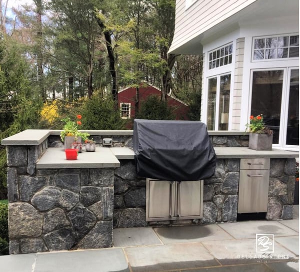 Liberty Hill Stone Veneer BBQ