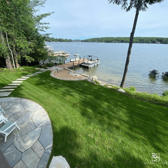 Liberty Hill Sawn Flagstone Patio and Walkway