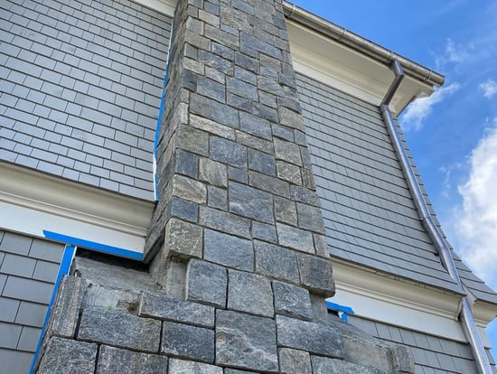Liberty Hill Roughly Squares & Rectangles Natural Stone Chimney
