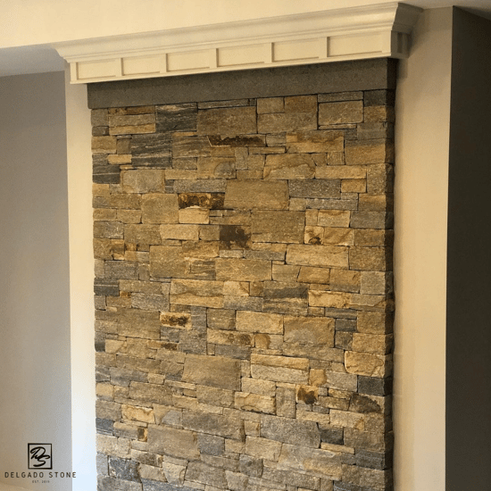 Montauk Blend Ashlar fireplace