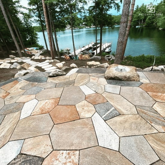 Old New England Wall Sawn Flagstone Patio