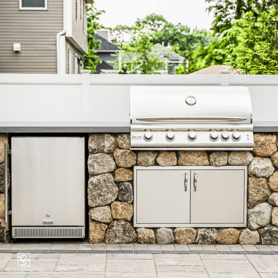 Old New England Rounds Outdoor Kitchen