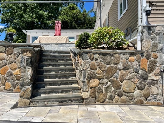 Old New England Wall Mosaic Exterior Accent Wall