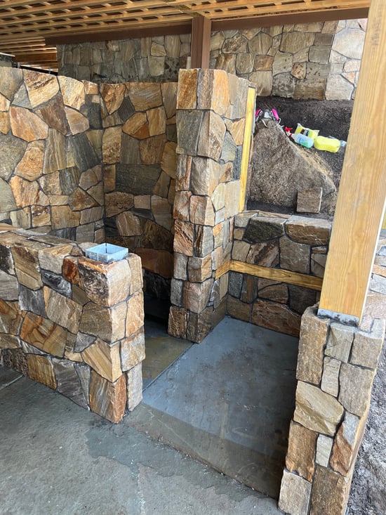 Sterling Tan Mosaic Natural Stone Veneer Shower