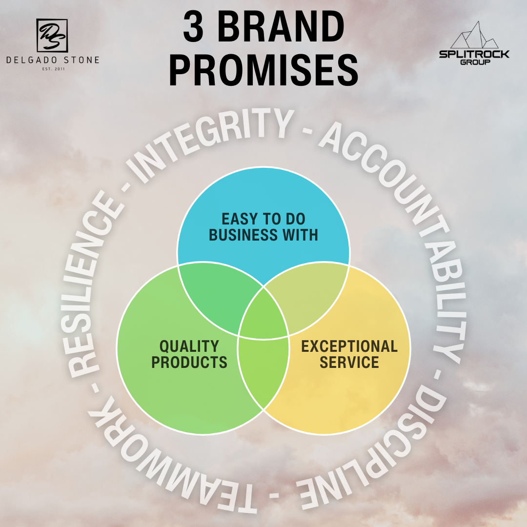 Delgado Stone Core Values | Brand Promises